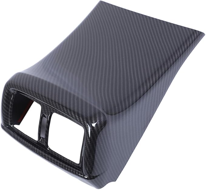 Compatible with Toyota Hilux 2016 2017 2018 2019 2020 2021 2022 2023 2024 ABS Rear Air Oulet Switch Anti-Kick Decorative Cover (Black Carbon Fiber)