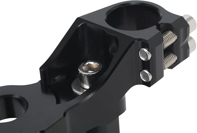 Motorcycle Top Triple Clamp 7/8" 22MM Upper Triple Tree Bar Mount with Risers Set CNC for KLX110 KLX 110 110L KLX110L 2002-2023 Black