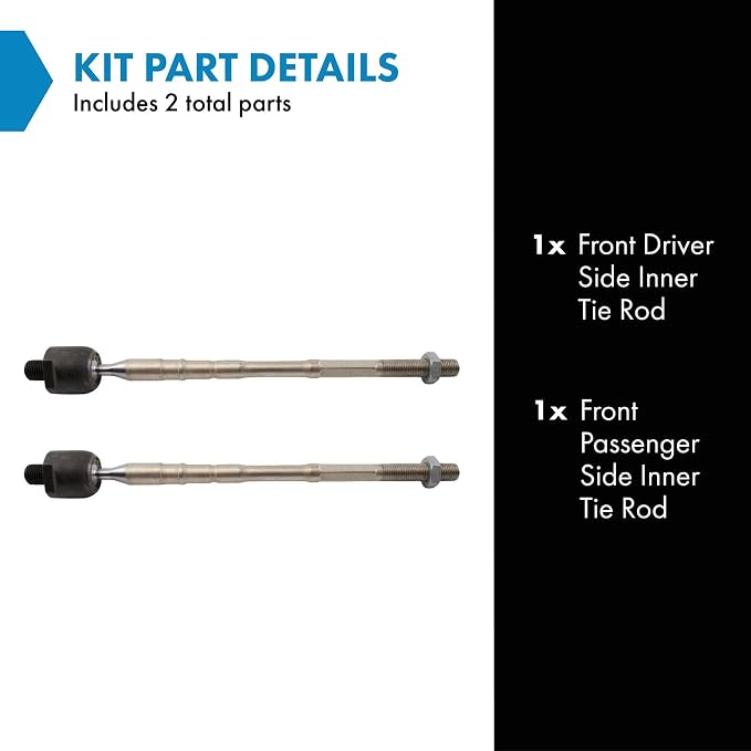 TRQ Inner Driver and Passenger Side Tie Rod Set 2 Piece Compatible with 2012-2014 Subaru Impreza Sport Premium Premium Sport Limited Base Model Limited 2015-2016 Subaru Impreza