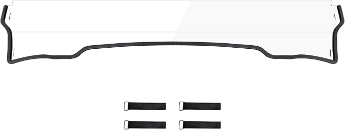 SAUTVS Clear Front Half Windshield for Kawasaki Mule SX 2017+, Lightly Dustproof Durable Poly Half Windscreen for Kawasaki Mule SX SE XC LE FE 2017-2026 Accessories