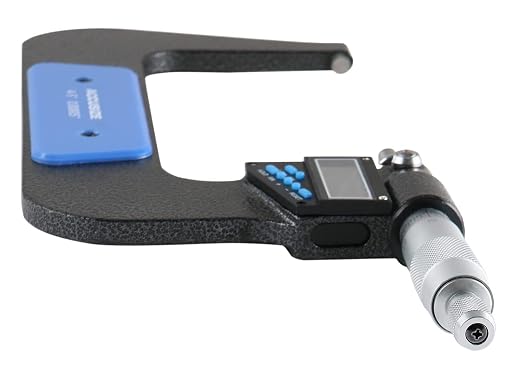 Accusize Industrial Tools 4-5''/100-125 mm 7 Keys Electronic Digital Outside Micrometers, 0.00005'' Or 0.001 mm Resolution, Ac21-5022 | IP54 Rated, 0.00005"/0.001 mm Resolution, 7-Key, ±0.003" Accuracy