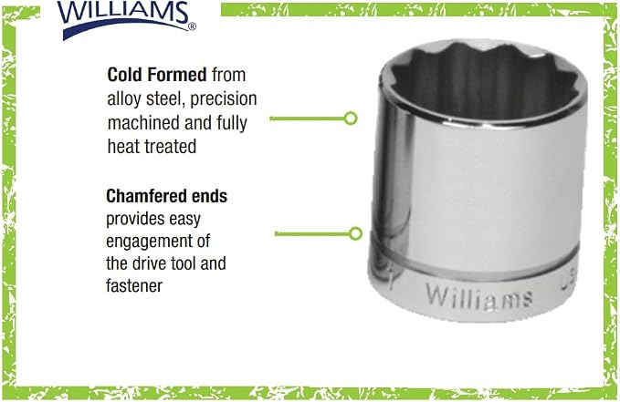 Williams B-632 3/8 Drive Shallow Socket, 6 Point