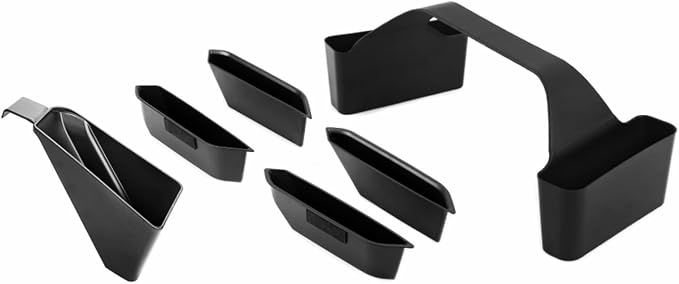 JWWY Interior Storage Organizer Kit for 2021-2026 Ford Bronco 4-Door, Center Console Gear Shift Armrest & Door Grab Handle Storage Tray Bin Compartment Pocket, Interior Accessories 8PCS
