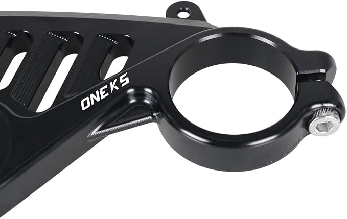 ONE.K.S Motorcycle Uplink Triple Tree Forks Front End Upper Top Clamp CNC Aluminum Steering Clamp Fit for YZF R6 European Version 2017-2025 (Black)