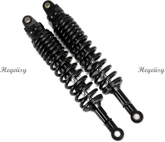 360mm 380mm 400mm 420mm Universal Motorbike Air Shock Absorber Rear Suspension ATV Quad Scooter Dirt Bike For YZF-R1 YZF-R6 YZF-125 XC EXC XCF (Black, 14.96 inch 380mm)