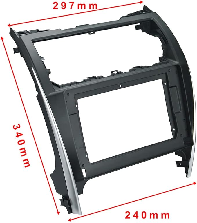 10.1'' Car Radio Stereo Dash Frame Fascia Bezel Panel Compatible for Toyota Camry 2012 13 14 USA & Mid East Version Install Mount Kit