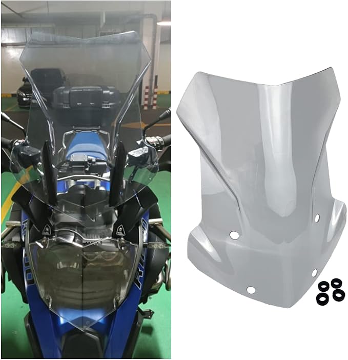 Windscreen for BMW R1200GS LC Adventure R1250GS ADV Windshield for BMW GS 1200 GS LC Adventure Wind Screen Protector 2013-2023 (Light Smoke)