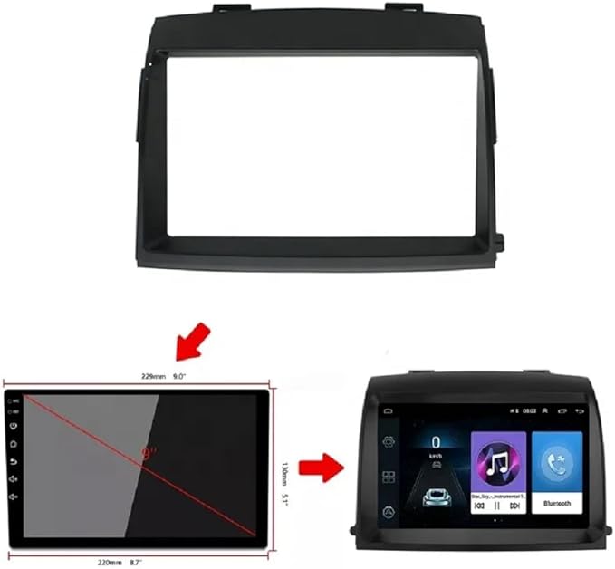 Fits for Toyota Sienna 2006-2010 Car Radio Stereo Fascia Frame Double DIN 9 inch Dash Installation Mounting Kit