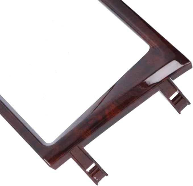 Central Console Frame, 2?Din Radio Fascia Car Stereo Navigation Refitted Dash Panel Kit Frame Mahogany Fit for Avalon 2000?2004