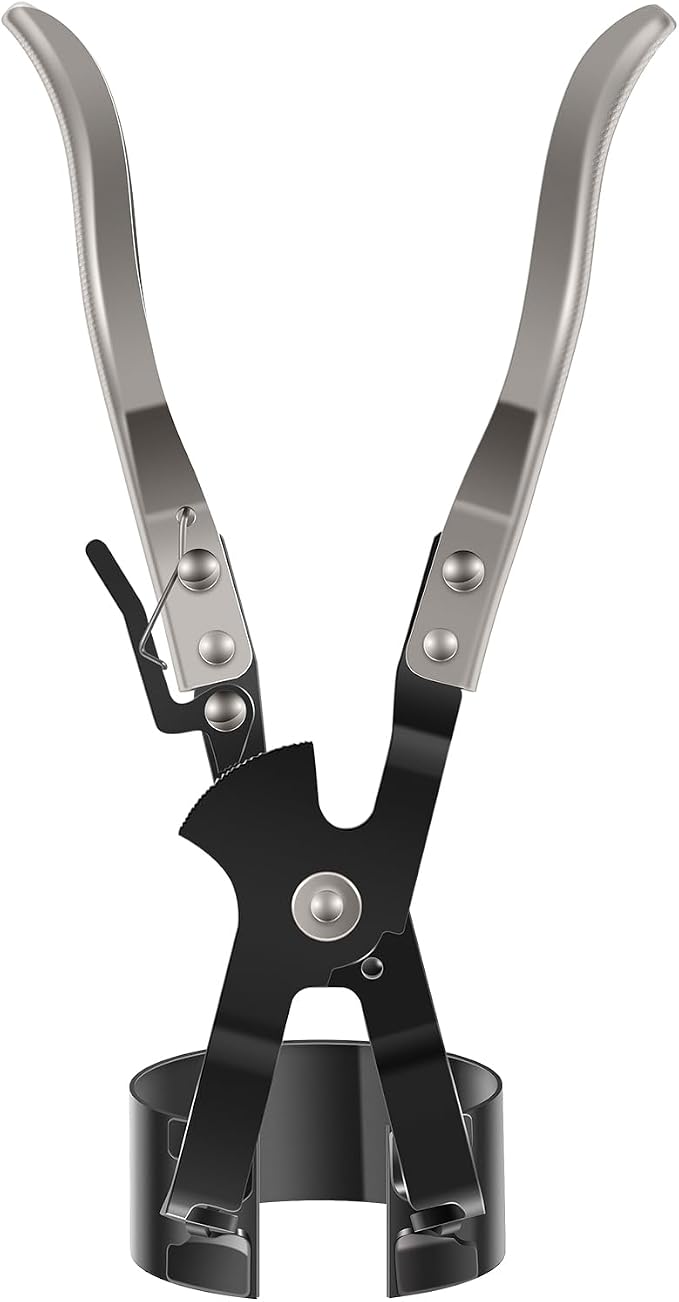 940387 Piston Ring Compressor Tool Set with 6 Piston Rings | 2-7/8" to 4-3/8", Ratchet Compression Pliers and Clamps, Professional Engine Maintenance, Storage Case