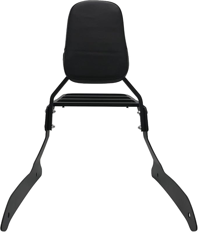 Passenger Backrest Sissy Bar & Luggage Rack Portable Compatible with Yamaha XVS1300 XVS1300A Midnight V-Star 2007-2015 (Black)