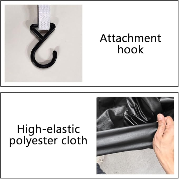 Motorcycle Cover Soft Stretch Waterproof Motor Cover Dustproof Durable Motorbike Cover for Indoor and Outdoor, 116 inches
