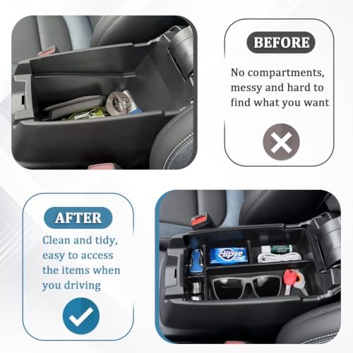 TOPINSTALL 2026 New Console Tray and Sunshade Compatible with 2026 Ford Bronco Sport Accessories, Long Compartment Storage Organizer Front Window Sun Protector（Not for Full Size Bronco