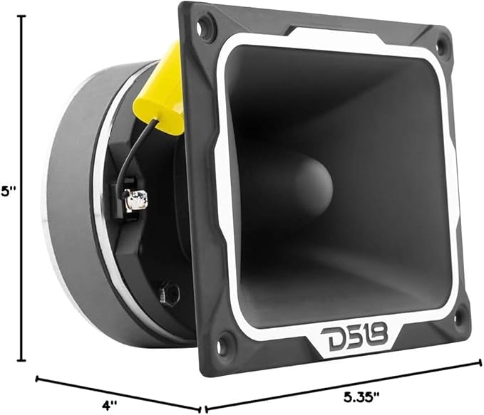 DS18 PRO-TWX5 Aluminum Super Bullet Tweeter 1.5" VC 500W Max, 250W RMS, 4 Ohms with Built in Crossover Tweeters are The Best in The Pro Audio and Voceteo Market (1 Speaker)