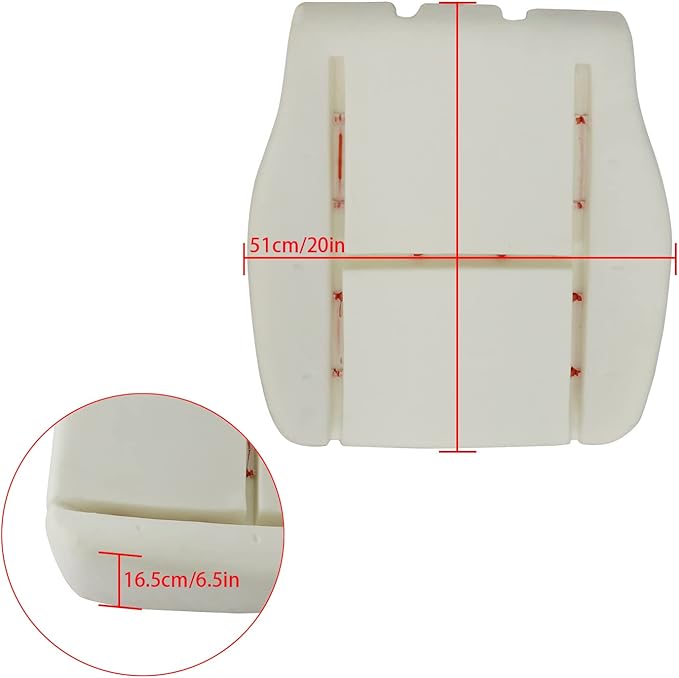 SecosAutoparts Driver Bottom Seat Foam Seat Cushion Replacement Seat fit for Chevy GMC Tahoe Suburban Avalanche Yukon Silverado Sierra 2007-2014 fit for Cadillac Escalade 2007-2014