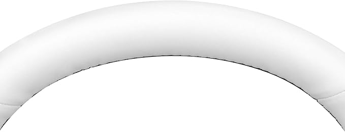 MEWANT Hand Stitch Steering Wheel Cover for Tesla Model 3 2017-2023 Model Y 2020-2023 Black Mesh Athsude White Microfiber Leather Wrap Protector Non-Slip Breathable
