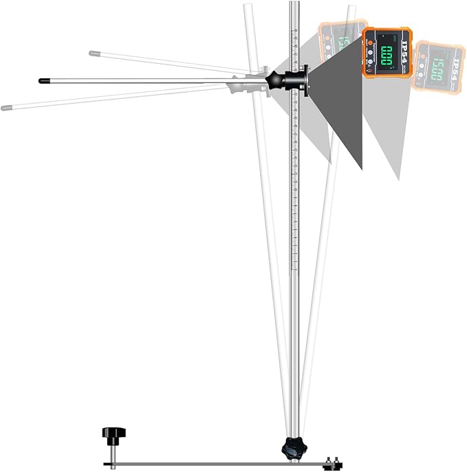 ADAS 8.07in Radar Corner Reflector Target with Angle Gauge & Scale Stand | ADAS Calibration Tool, 0-30 cm Scale Stand Included. Compatible with Honda Toyota Mazda Kia Ford GM, Car Truck Bus