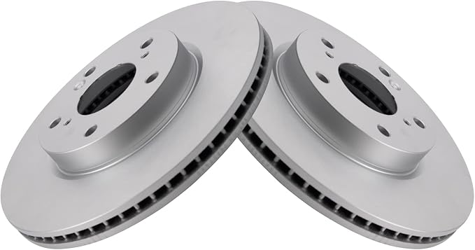 TRQ Front Brake Rotor Set G Coated Vented Compatible with 2017 Honda Accord 2016-2024 Civic 2019-2022 Insight