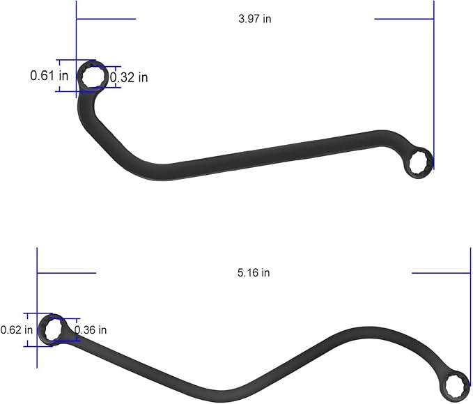 6087 Injection Pump Wrench Set 15 mm, 12-point for GM 1996-2000 full-size 2 and 4 Wheel drive Trucks, Vans, and Suburbans with 6.5L Diesel Engines,similar to J-41711 and J-41089