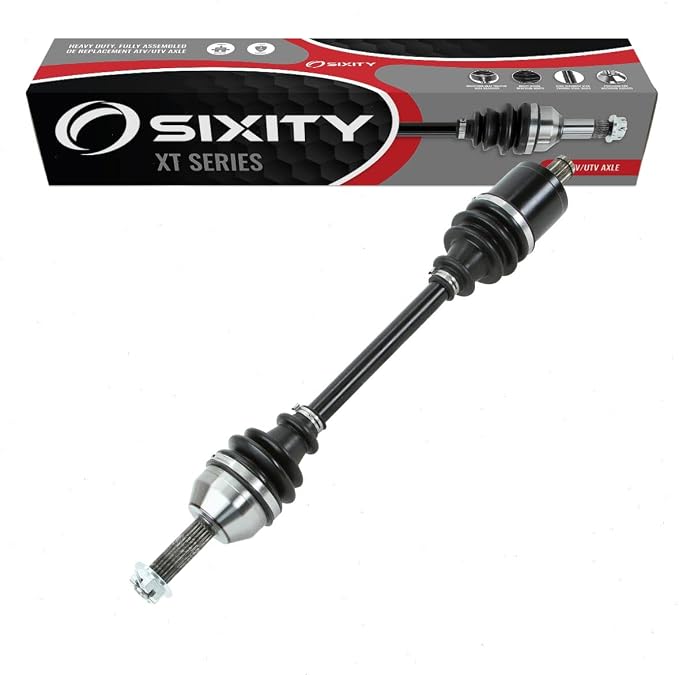 Sixity XT Front Right CV Axle for Polaris Ranger 4x4 400 500 EFI 2010-14 | Crew LE Turbo Silver 570 EPS 800 Mid-Size EV LSE LSV. Complete axle assembly, 5140 chrome steel
