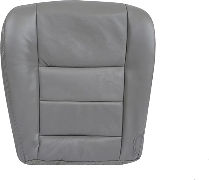 2003 2004 2005 2006 2007 Ford F250 F350 Lariat Synthetic Leather Seat Cover Replacement, Vinyl Seat Cover for Ford F250 F350 (Driver Bottom, Medium Flint (Gray))