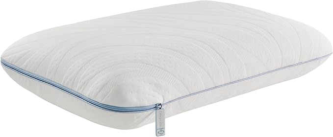 Sealy Dreamlife Queen Size Memory Foam Cooling Pillow with Surface Guard Technology, Removable Machine-Washable Cover, 1 Year Limited Warranty, White