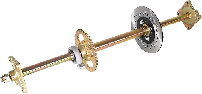 Labwork 1.2x 32 Live Rear Axle Kit + Disc Wheel Hub Replacement for 428 Sprocket Go Kart ATV Quad and Drift Trikes