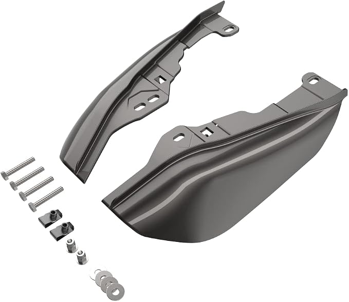 Advanblack 2024 RG Mid Frame Air Deflectors Compatible for Harley Touring Street Glide, Road King, Electra Glide, 2009-2025(Silver Flux)