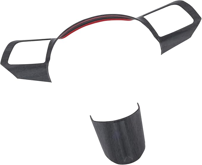 2 PCS Matte Wood Grain Car Steering Wheel Frame Cover Steering Wheel Button Panel Protection Frame Compatible with Hyundai Sonata DN8 2024 Accessories【Not Applicable to Sonata N-Series】
