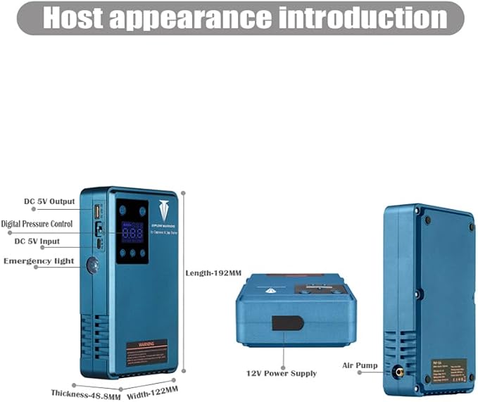 Jump Starter with Air Compressor Battery Booster Power Pack,Powerbank,Portable Electric Car Tire Inflator, Digital Tyre Inflator Air Compressor,Auto-Stop Portable Car Tyre Pump