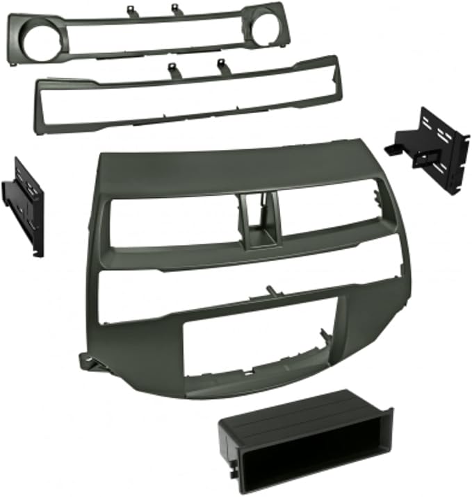 American International Honda Accord (2008-2012) Double DIN or Single ISO with Pocket Radio Installation Dash Kit, Car Audio Wiring Harness & Antenna Adapter Included, Metallic Taupe