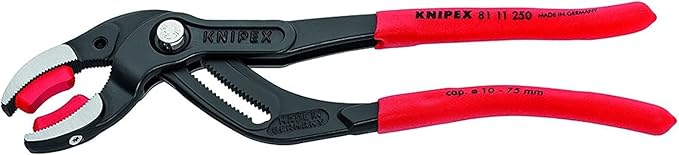 KNIPEX Pipe Gripping Pliers (8111250) and Jaw Protectors for Pliers Wrench (8609250V01)