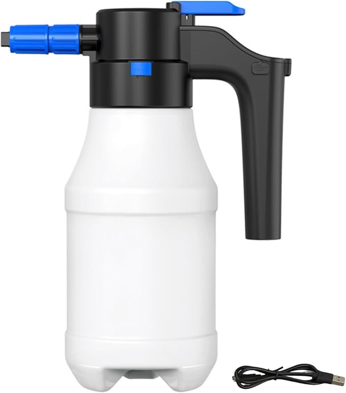 1.5L Electric Foam Sprayer, Cordless Car Wash Foam Gun, Garden Sprayer, PP Electric Foam Spray Bottle for Car Washing Garden Watering, Foam Cannon Electric Foam Sprayerfor Hose