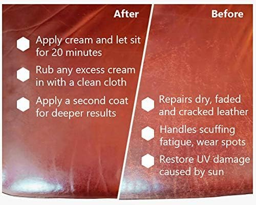 Skidmore's Restoration Cream | Leather Repair for Furniture, Leather Conditioner | Restoration Cream will Restore Antique Wood | Non-Toxic Formula, Made in USA | 6 Oz | Made in USA