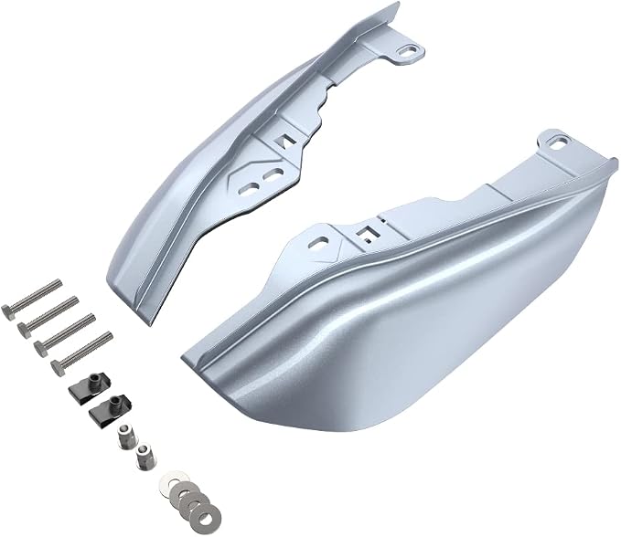Advanblack 2024 RG Mid Frame Air Deflectors Compatible for Harley Touring Street Glide, Road King, Electra Glide, 2009-2025(Atlas Silver)