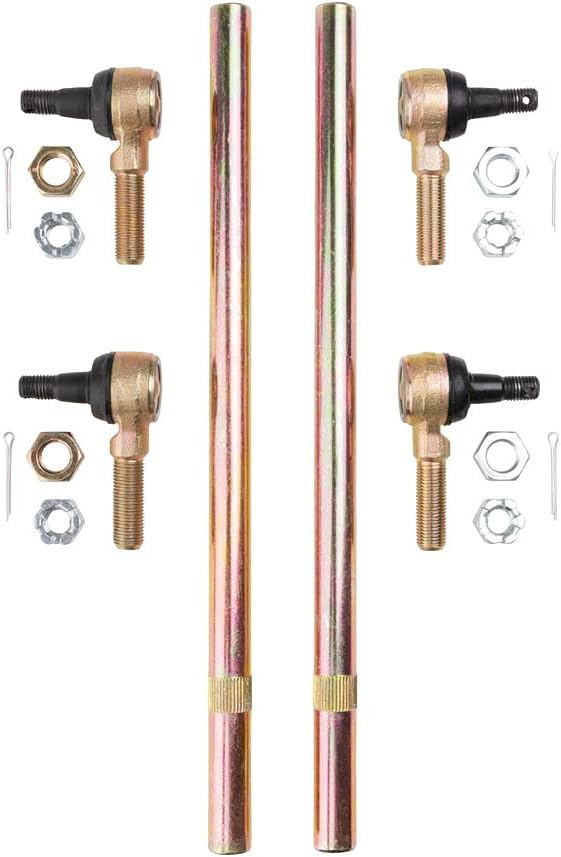 Tusk Tie Rod Upgrade Kit Front Steering Heavy Duty 12mm Ends for Off‑Road ATV Suspension Replacement Compatible with Yamaha YFZ 450 2004-2013/Raptor 700 2006-2026 - TK-52-1004