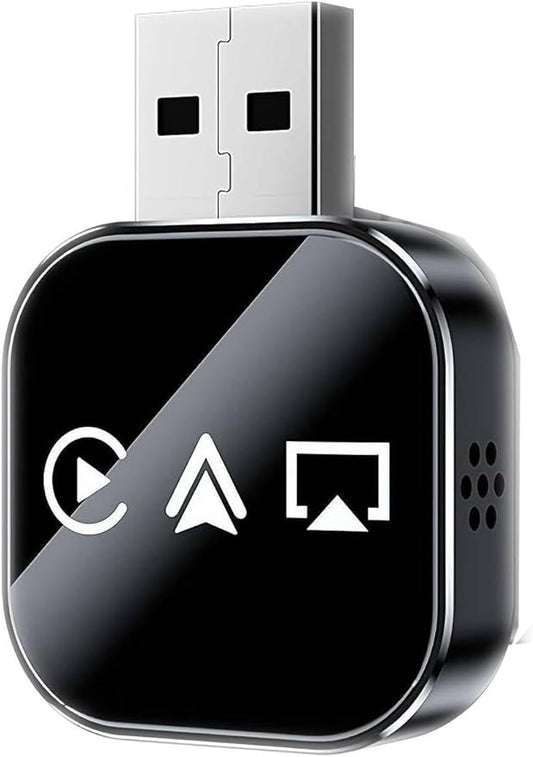 2026 Upgrade 3 in 1 CarPlay Adapter,Screen Mirroring Adapter for Car,Adapter for iPhone/Apple/Android Phone to Car Screen, Auto Connect(Black)