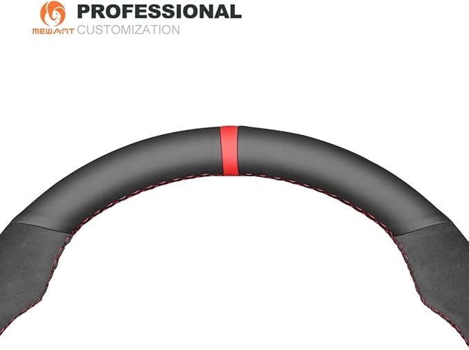 MEWANT Hand Stitch Suede Genuine Leather Steering Wheel Cover for Subaru WRX (STI) Levorg Steering Wheel Protector