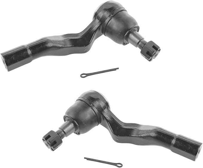 TRQ Front Outer Tie Rod Set 2 Piece Compatible with 2003-2007 Infiniti G35 03-09 Nissan 350Z