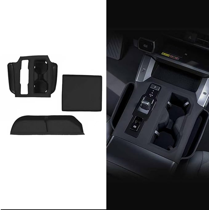 Suitable for 2026 Toyota RAV4 Central Control Protective Pad,Passenger Storage Organizer Mat,Interior Accessories Center Console Glove Box Organizer Tray (Black)