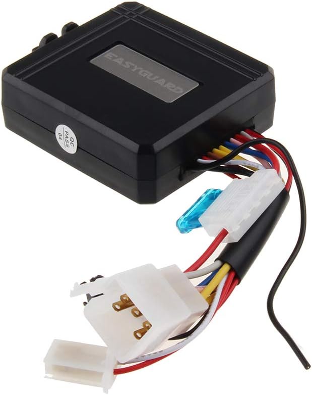 EASYGUARD EM211 2 Way Motorcycle Alarm System with Remote Start Starter Shock Sensor tilt Motion Sensor DC12V LCD Display