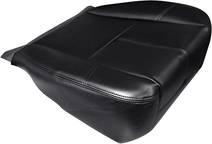 Priprilod Black Driver and Passenger Side Bottom & Top Lean Back Replacement Seat Cover Fit for Chevy Silverado Tahoe Suburban Avalanche GMC Sierra Yukon XL 2007 2008 2009 2010 2011 2012 2013 2014