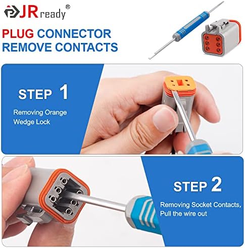 JRready DT Connector Kit with Size 16 Stamped Contacts (18-14AWG)