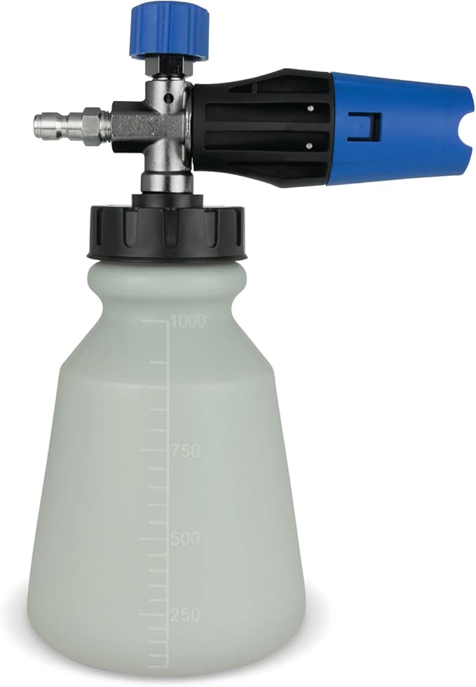 Essential Washer Premium Foam Cannon Pressure Washer | 90 Degree Adjustable Spray Nozzle Car Foam Sprayer | Stainless Steel QC Plug