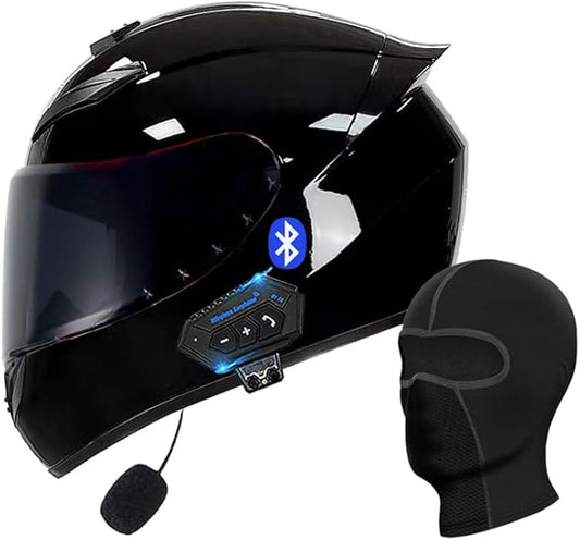 Motorcycle Bluetooth Full Face Flip Up Helmet, Integrated Bluetooth, DOT/ECE Approved, Multiple Vents, Adults 55-64CM