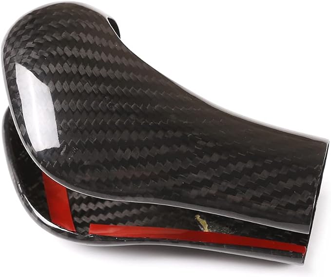 Real Carbon Fiber Source Manufacturer Automotive Interior Accessories Center Console Gear Shift Knob Decorative Protective Cover for Porsche 2011-2017 Cayenne (Black Carbon Fiber)