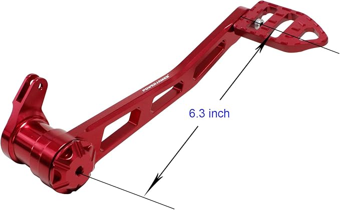 POWER JAMES 10.2" Long, Red Foot Brake Shift Lever, Brake Shifter Footpeg Fits for Harley Davidson 2014-25 Touring FLHR FLHX FLTR Models (Red)