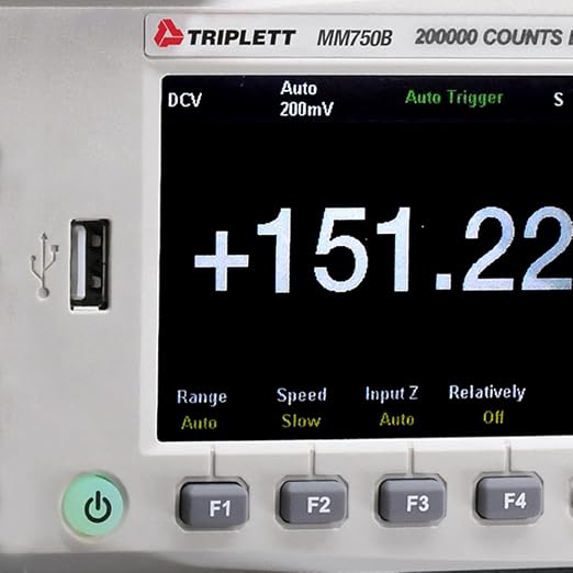 Triplett MM750B True RMS Benchtop Digital Multimeter with Large LCD - AC/DC Voltage and Current, µA Current, Resistance, Temperature, Capacitance, Frequency, dB/dBm