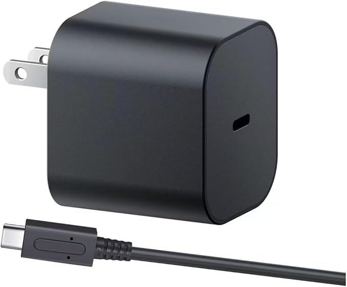 Switch 2 Charger - OEM Style Replacement Fast Charging Power Adapter Accessories with 5FT USB C Cable for Switch OLED, Lite, Steam Deck