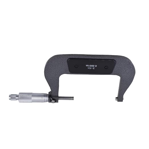 findmall 3-4" Outside Micrometer 0.0001" Carbide Tipped 3-4 Inch Micrometer Machinist Tool